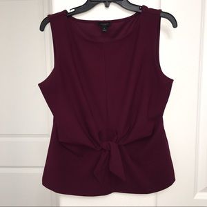Burgundy Sleeveless Blouse